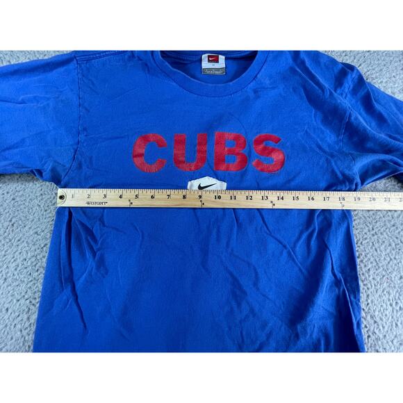 Chicago Cubs Vintage Nike Shirt Mens Medium Blue T-Shirt Red Label Baseball MLB - Picture 4 of 7